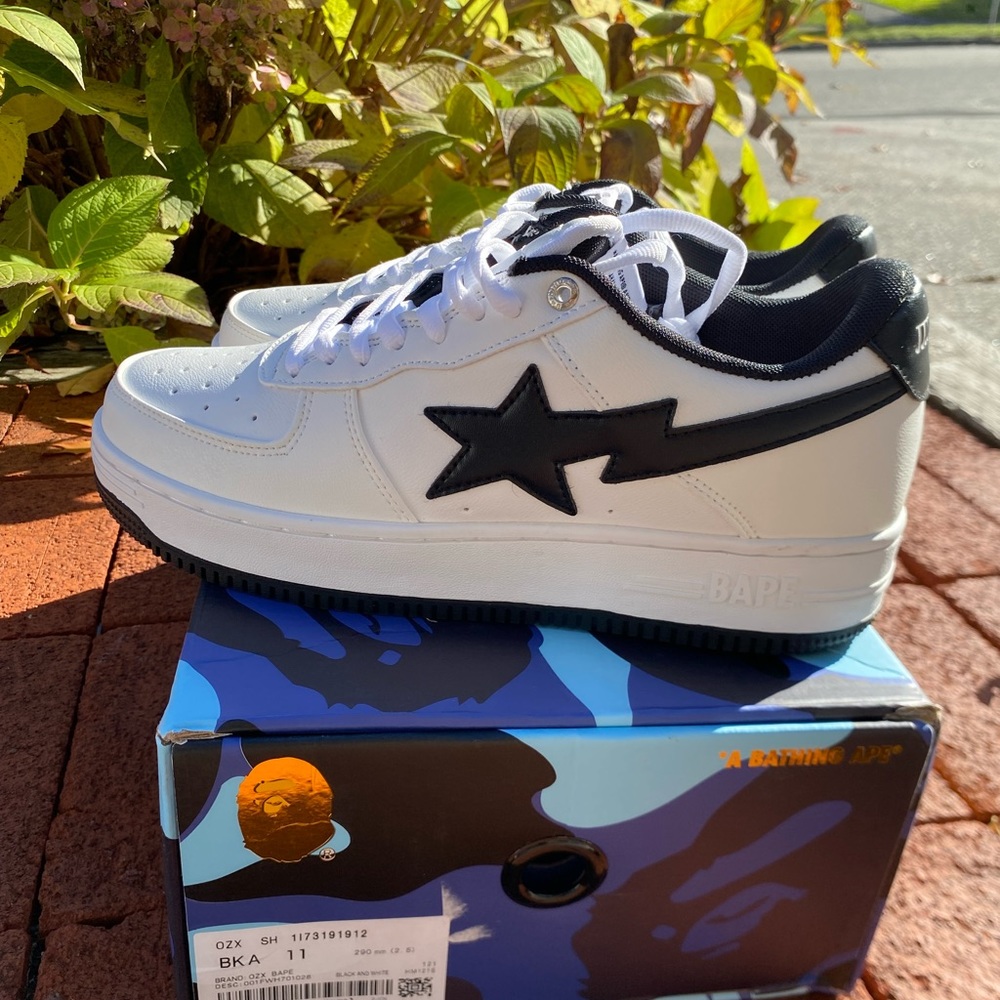 BAPE X JJJJOUND BAPESTA “WHITE/BLACK” SIZE 11
